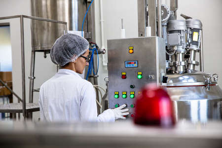 Cosmetic industry equipment and production processの写真素材