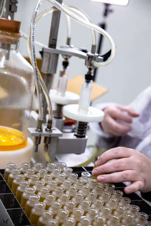 Cosmetic industry equipment and production processの写真素材