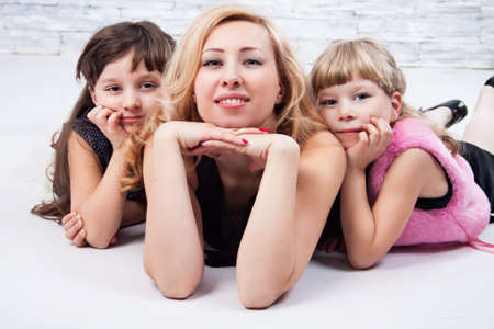 girl and mum play together