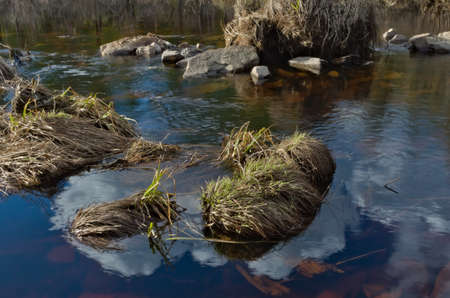 River runs their waters to its place on earth spring