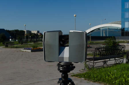 Laser scanner doing its high quality great job summer day