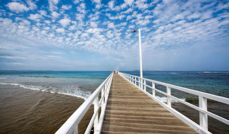 Point Lonsdale jetty, Bellarine Peninsula, Victoria, Australiaの写真素材
