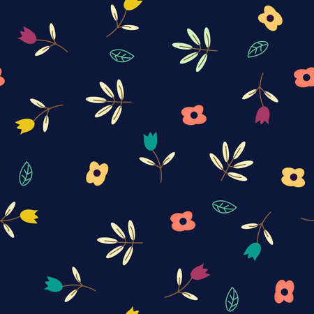 floral seamless pattern background, flower background, vector.のイラスト素材