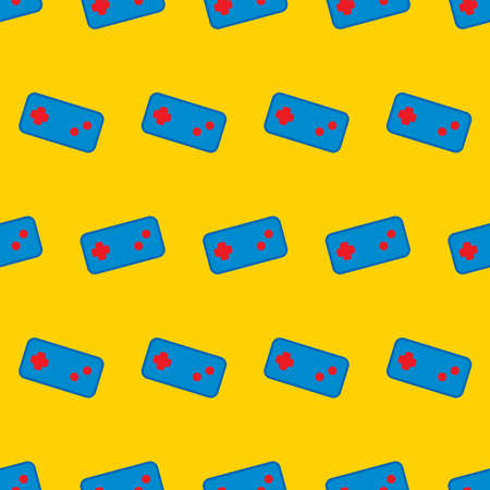 Classic joystick seamless pattern background, seamless background, vector.のイラスト素材