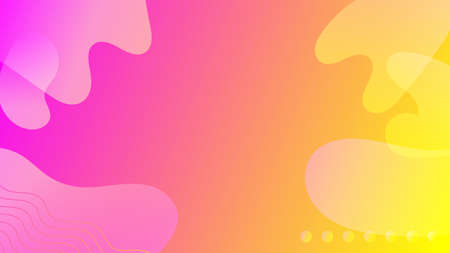 Color gradient yellow and pink background, halftone pattern, vector abstract trendy geometric graphic design. Simple minimal background.のイラスト素材