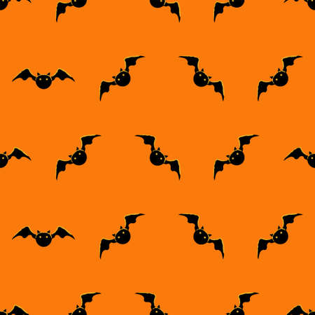 Bat seamless pattern background, Halloween seamless background, vector.