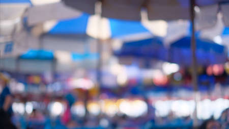 Umbrellas background for design. Street decoration. Blur background.の写真素材
