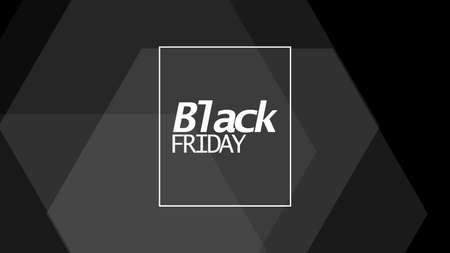 Black Friday sale poster. Commercial discount event banner. Black background textured, Vector business illustration. Advertising sign.のイラスト素材