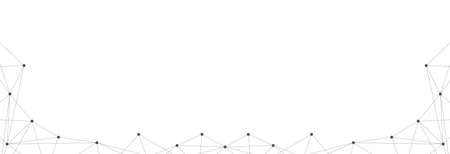 Vector banner design, abstract geometric pattern with lines, white background with hexagon pattern.のイラスト素材