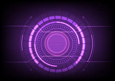 Abstract global and circuit background, Technology background with copy space for design, vector.のイラスト素材
