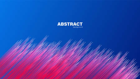 Abstract blue background and pink lines, background with copy space for design, vector.のイラスト素材