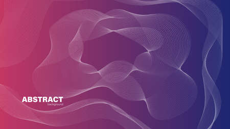 Abstract pink and blue fluid shape modern background and lines with copy space, vector.のイラスト素材