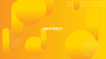 Abstract yellow background with fluid shapes modern concept.minimal poster. background for banner, web, cover, billboard, brochure, social media, landing page.のイラスト素材