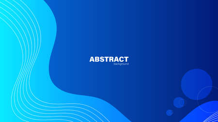 Abstract blue background and curve lines, background with copy space for design, vector.のイラスト素材