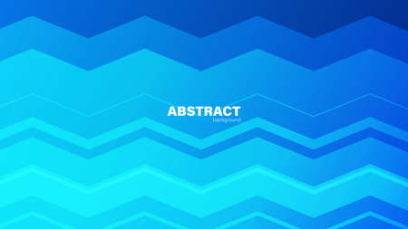 Abstract blue background and zigzag wave, background with copy space for design, vector.のイラスト素材