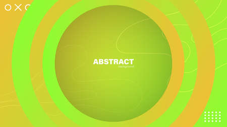 Abstract gradient green background and circle, background with copy space, vector.のイラスト素材