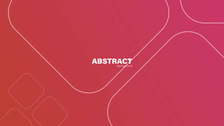 Abstract gradient red background and fluid shape  with lines, background with copy space, vector.