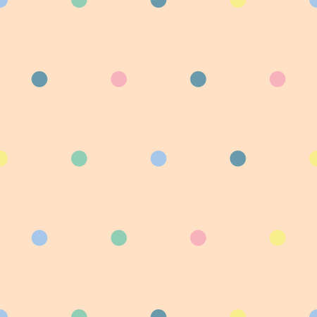 Pastel polka dot seamless background. Pastel polka dot pattern background. vector.のイラスト素材