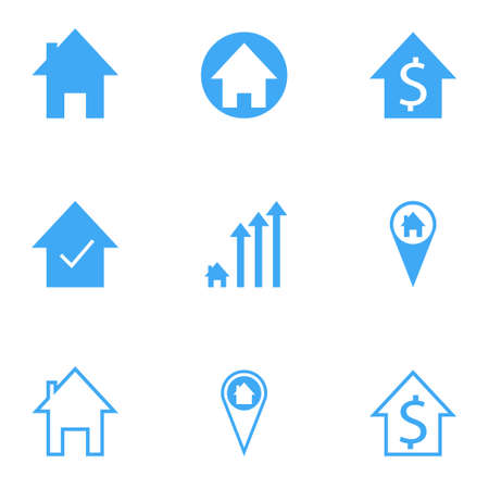 Real estate icon set. vector illustration.のイラスト素材