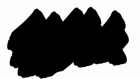 Black watercolor background for your design, watercolor background concept, vector.のイラスト素材