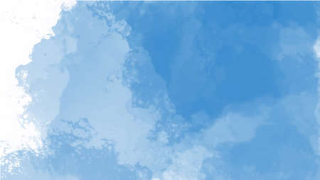 Blue watercolor background for your design, watercolor background concept, vector.のイラスト素材