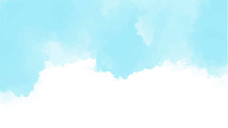 Blue watercolor background for your design, watercolor background concept, vector.のイラスト素材