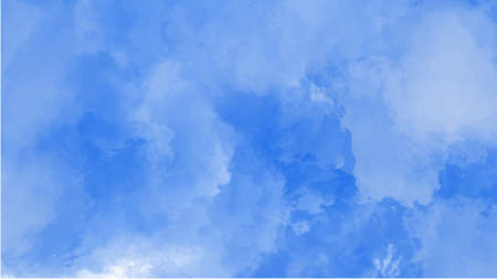 Blue watercolor background for your design, watercolor background concept, vector.のイラスト素材