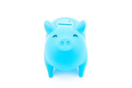 Piggy bank on white background. Finance, saving money concept.の写真素材