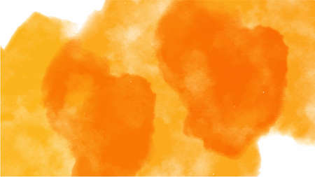 Orange watercolor background for your design, watercolor background concept, vector.のイラスト素材
