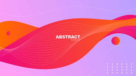 Abstract pink fluid shape modern background with copy space, vector.のイラスト素材