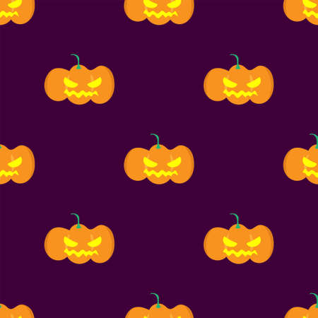 Pumpkin seamless pattern background. Halloween concept. vector illustration.のイラスト素材