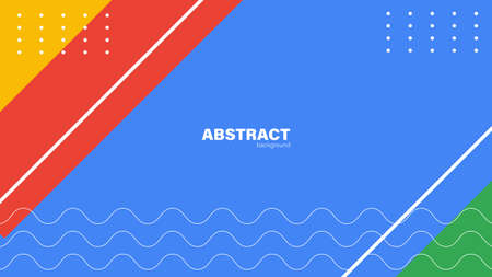 Colorful geometric background. Fluid shapes composition. Copy space for design, vector illustration.のイラスト素材