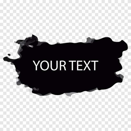 Black brush, paint, ink brush strokes, brushes, lines. Dirty artistic design elements. Vector illustration. Isolated on white background.のイラスト素材