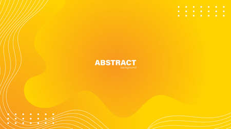 Abstract yellow background with fluid shapes modern concept.minimal poster. background for banner, web, cover, billboard, brochure, social media, landing page.のイラスト素材