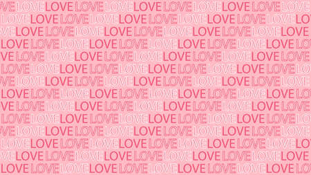 Love pattern background on pink. Valentine day background. Illustration vector.のイラスト素材