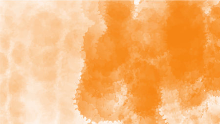 Orange watercolor background for your design, watercolor background concept, vector.のイラスト素材