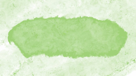 fresh green watercolor surface with splatters on white background, vector illustrationのイラスト素材