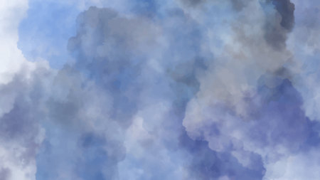 Blue watercolor background for your design, watercolor background concept, vector.のイラスト素材