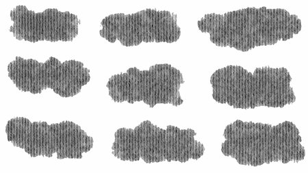 Set of black brush, paint, ink brush strokes, brushes, lines. Dirty artistic design elements. Vector illustration. Isolated on white background.のイラスト素材