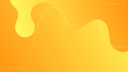 Abstract yellow background with fluid shapes modern concept.minimal poster. background for banner,...