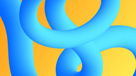 Abstract yellow and blue background with fluid shapes modern concept.minimal poster. background for banner, web, cover, billboard, brochure, social media, landing page.のイラスト素材