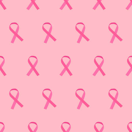 Ribbon seamless pattern. pattern background. World Cancer Day. vector illustration of Cancer Awareness Dayのイラスト素材