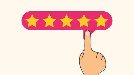 User reviews and feedback concept. User reviews online. Rating stars badges. 5 stars rating. User reviews and feedback concept. Vector illustration.のイラスト素材