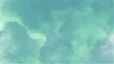 Green watercolor background for your design, watercolor background concept, vector.のイラスト素材