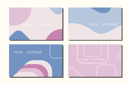 Business card template. pastel color concept. space for your design. vector.のイラスト素材