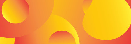 Minimal geometric background. Orange elements with fluid gradient. Dynamic shapes composition. Eps10 vectorのイラスト素材