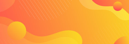 Abstract orange color background. Dynamic shapes composition. Minimal geometric background. Orange elements with fluid gradient. Dynamic shapes composition. Eps10 vectorのイラスト素材