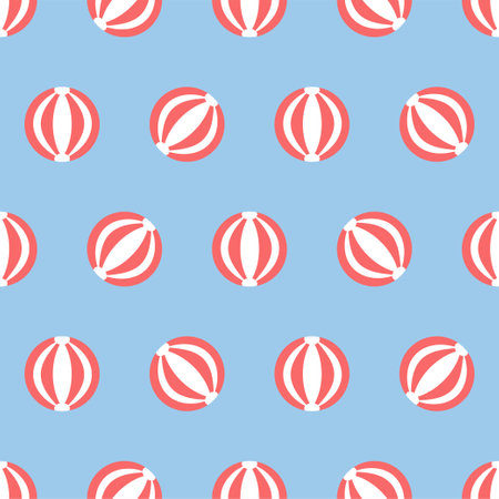 Beach ball pattern background, seamless background. Summer concept. vector.のイラスト素材