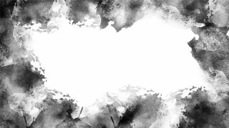 Black watercolor background for your design, watercolor background concept, vector.のイラスト素材