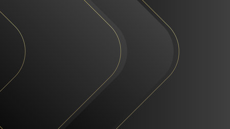 Dark black and goldent lines background. Modern dark abstract vector textureのイラスト素材